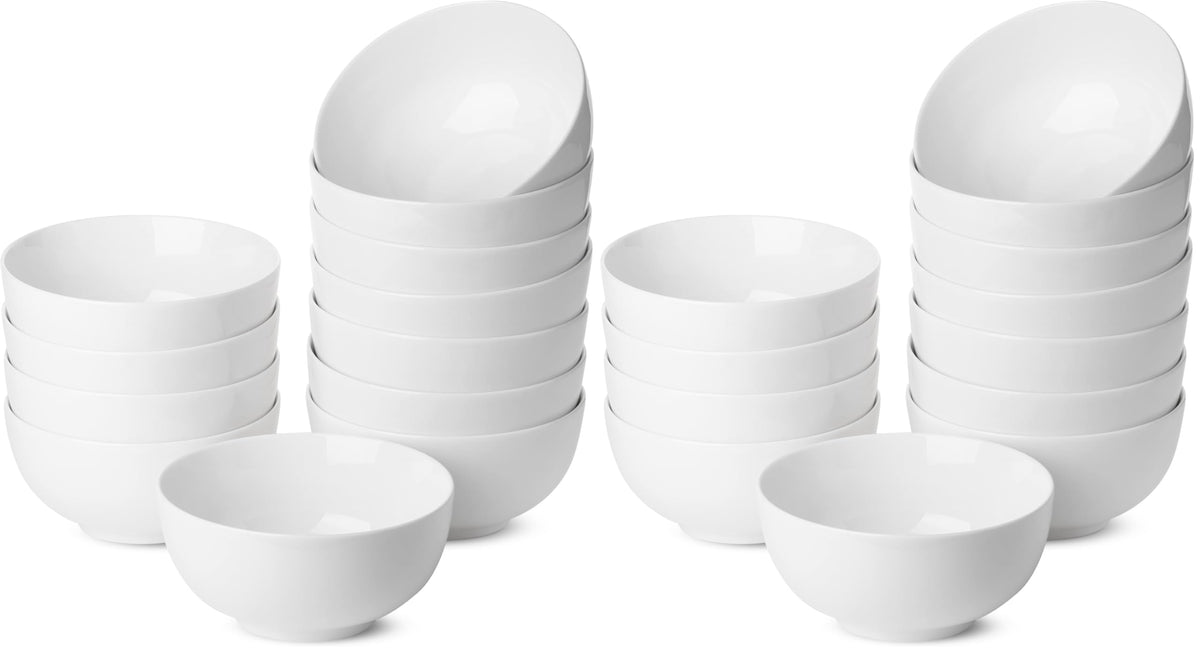 Brew To A Tea BTaT- Soup Bowls Set, 16 Ounces, Set of 12, Navy Blue, Porcelain Dishes for Soup, Rice, Salad, Noodle, Microwave, Oven, Freezer & Dishwasher Safe, Deep Cereal Bowls for Kitchen