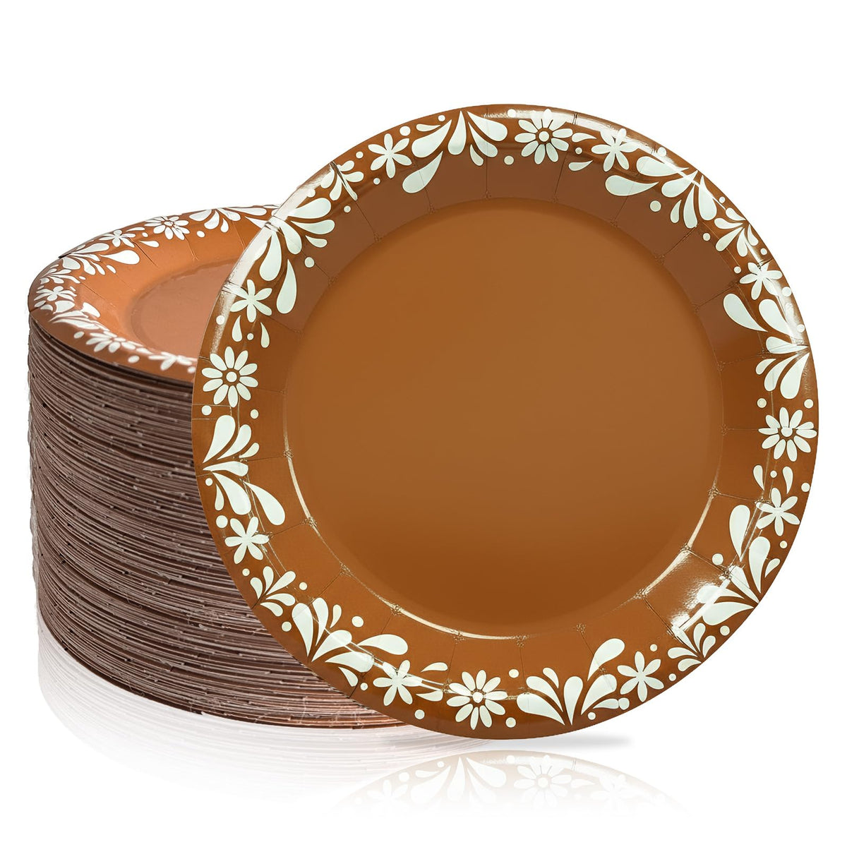 100 Pcs Mexican Party Plates Set, Disposable Cielito Lindo Party Decoration