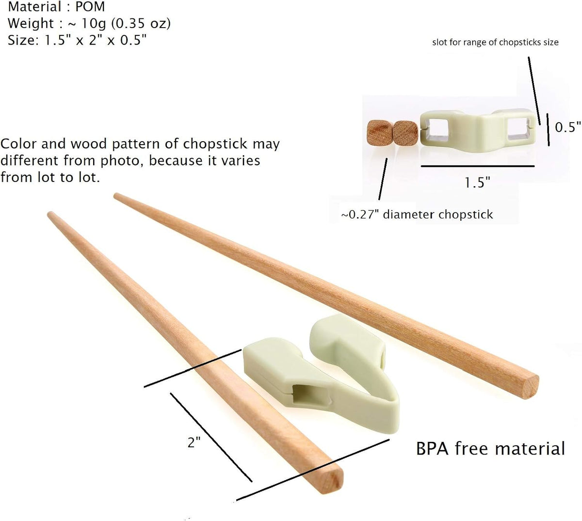 Chopstick Helper & Wood Training Chopsticks for Adults, Seniors & Beginners