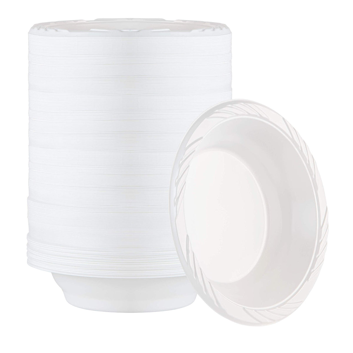 400 Count Disposable 6 Inch White Plastic Dessert Plates