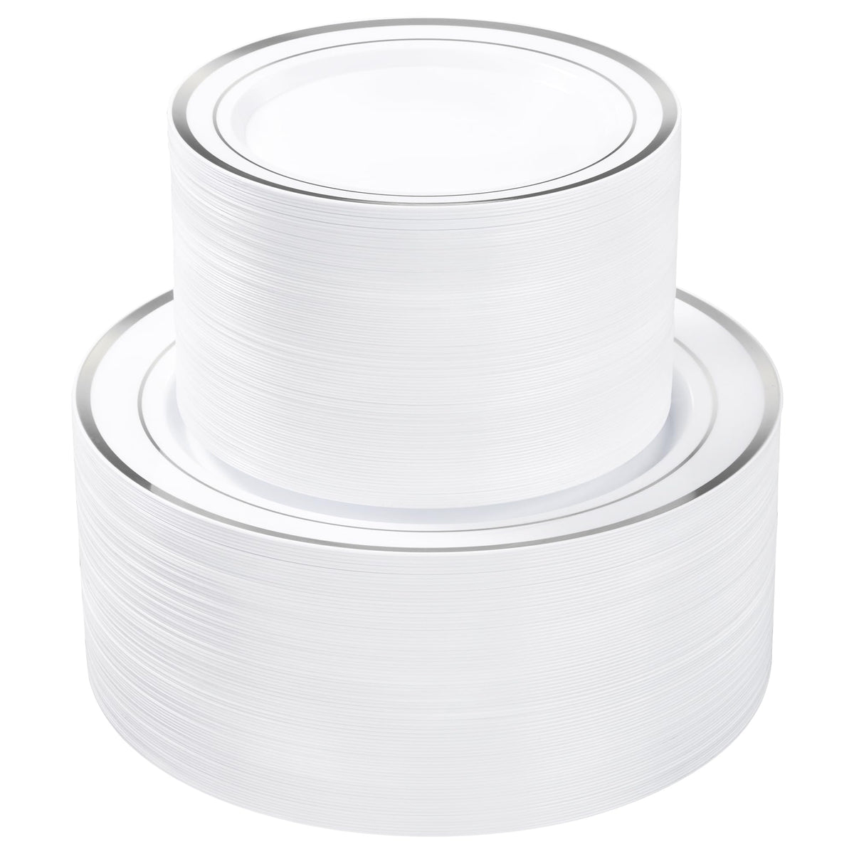 BESTVIP 200PCS Gold Plastic Plate, Disposable Party Plates