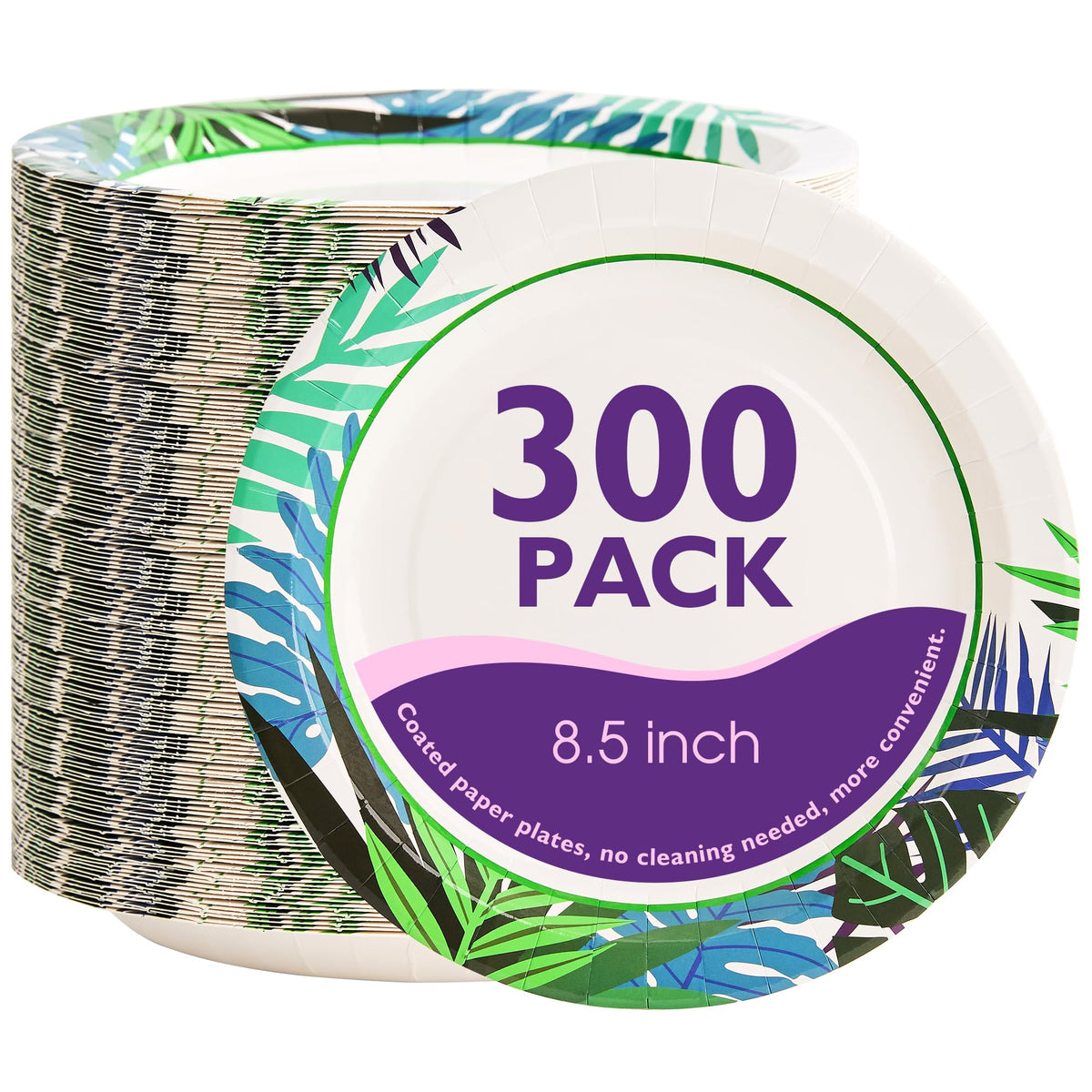Disposable Paper Plates 8.5 Inch 300 Count