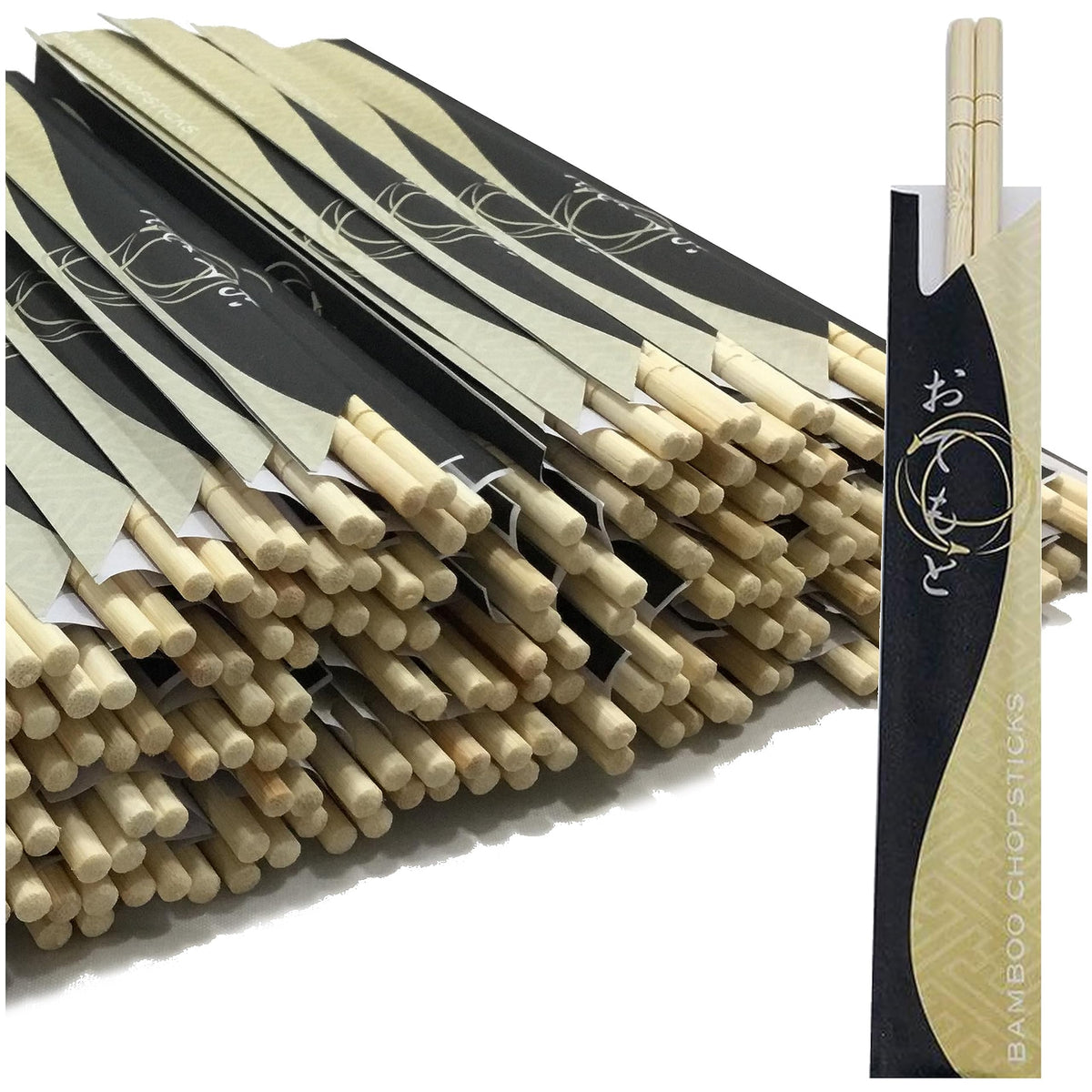 Albino Monkey 200 Round Disposable Bamboo Chopsticks for Sushi (100 Pairs)
