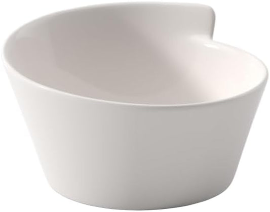 Villeroy & Boch New Wave Small Round Rice Bowl, 15.5 oz, Premium Porcelain, White