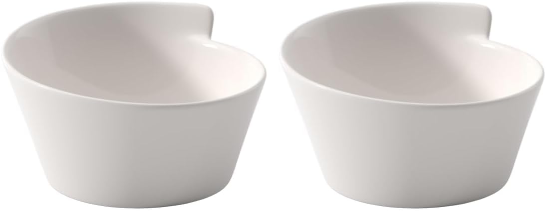 Villeroy & Boch New Wave Small Round Rice Bowl, 15.5 oz, Premium Porcelain, White