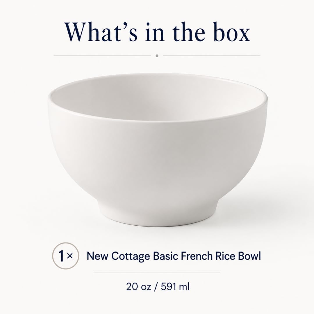 Villeroy & Boch New Cottage Basic Rice Bowl, White, 17 oz