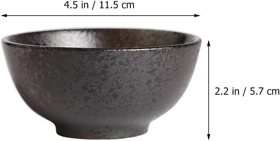 ULTECHNOVO 2 Pack Ceramic Rice Bowls 11.5 Oz Asian Noodle Bowls for Soup Salad Rice Food Storage 4.52 X 4.52 X 2.24 in Kitchen Tableware for Home Dining