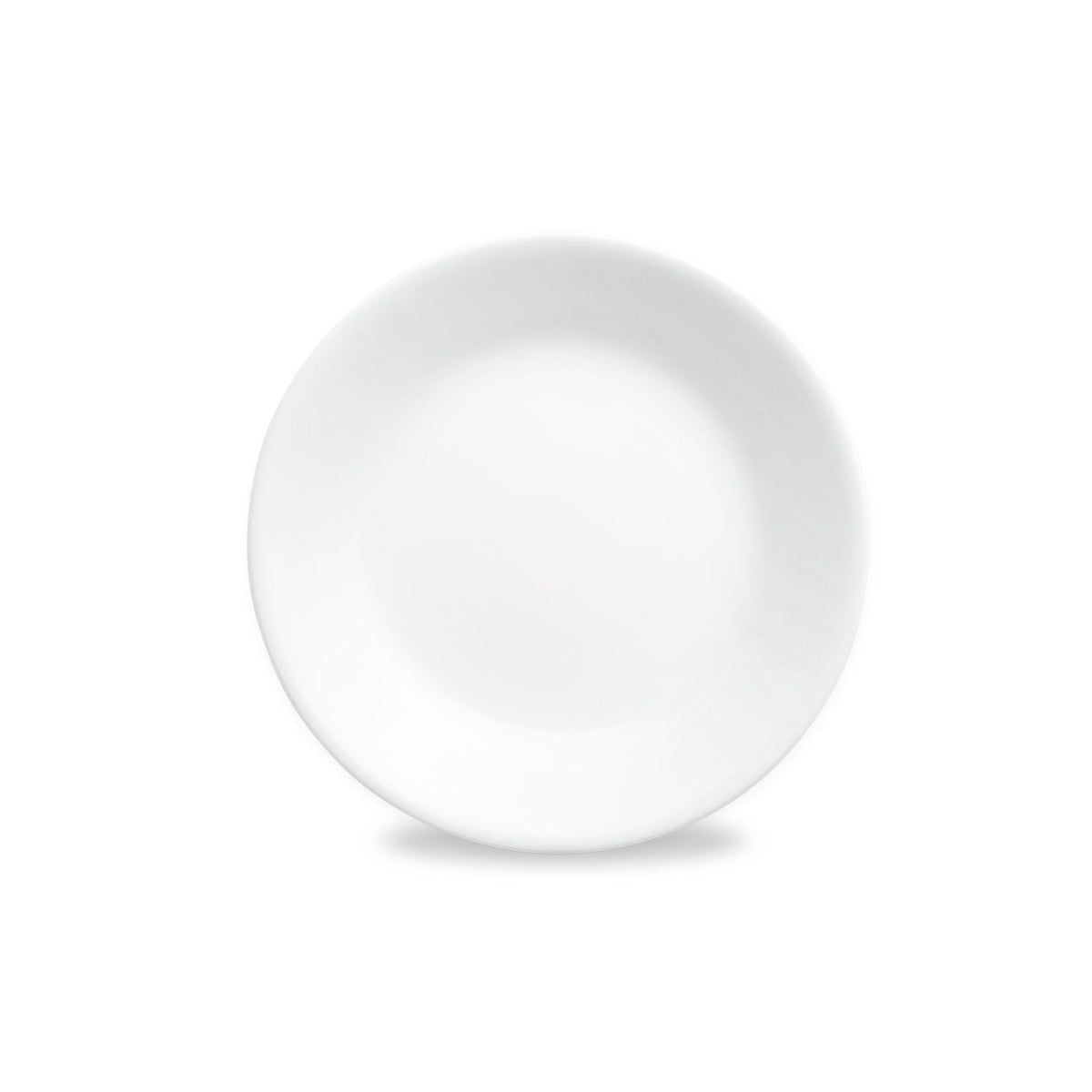 Corelle Vitrelle 8-Piece Dinner Plates Set Triple Layer Glass and Chip Resistant, Lightweight Round Plates, Winter Frost White
