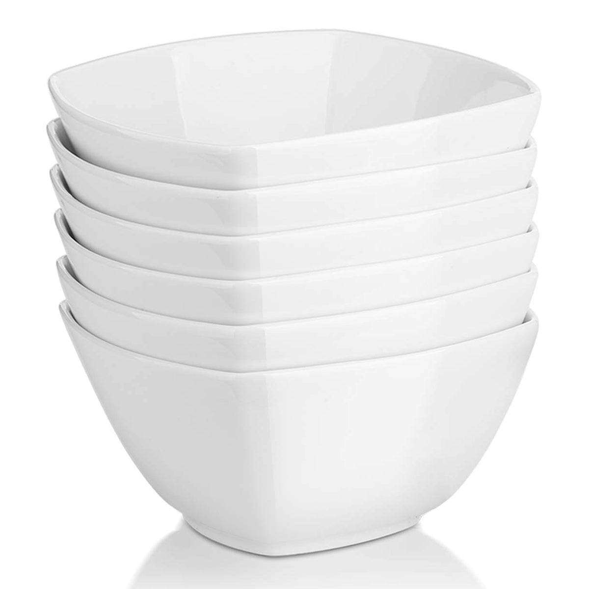 DOWAN 39 OZ Soup Bowls Set of 4 - Large Cereal Bowls, White Ceramic Big and Deep Ramen Bowls for Noodle, Pasta, Salad, Mixed Fruit - Dishwasher & Microwave Safe