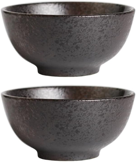 ULTECHNOVO 2 Pack Ceramic Rice Bowls 11.5 Oz Asian Noodle Bowls for Soup Salad Rice Food Storage 4.52 X 4.52 X 2.24 in Kitchen Tableware for Home Dining
