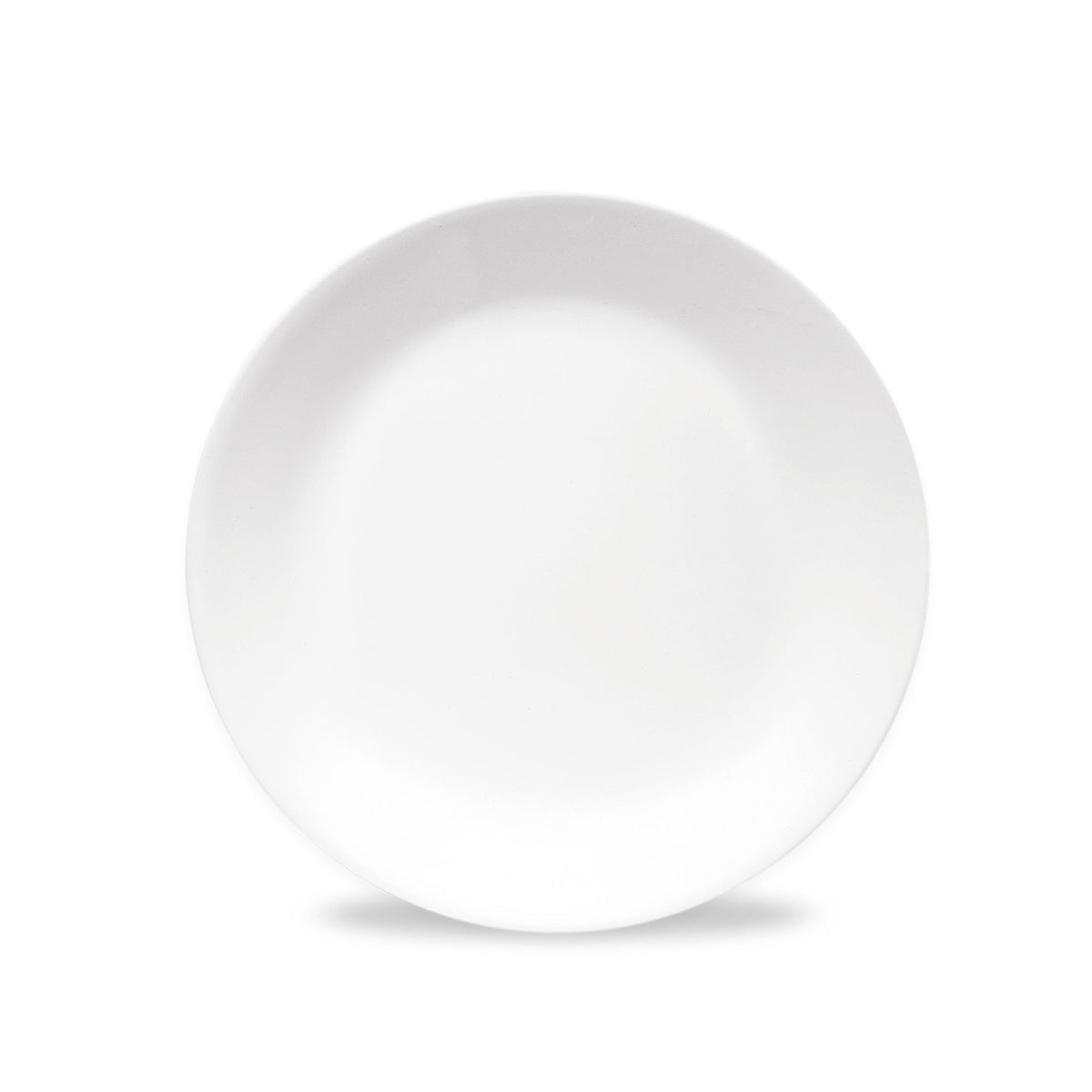 Corelle Vitrelle 8-Piece Dinner Plates Set Triple Layer Glass and Chip Resistant, Lightweight Round Plates, Winter Frost White