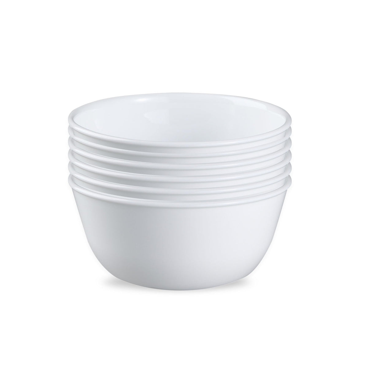 Corelle Vitrelle 8-Piece Dinner Plates Set Triple Layer Glass and Chip Resistant, Lightweight Round Plates, Winter Frost White