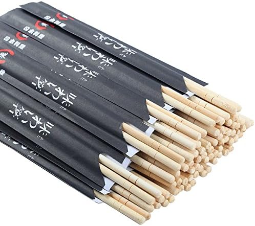 Disposable Chopsticks Pack of 100 Pair, 9" Japanese Style Sleeved Sushi Chopsticks by Gmark GM1038