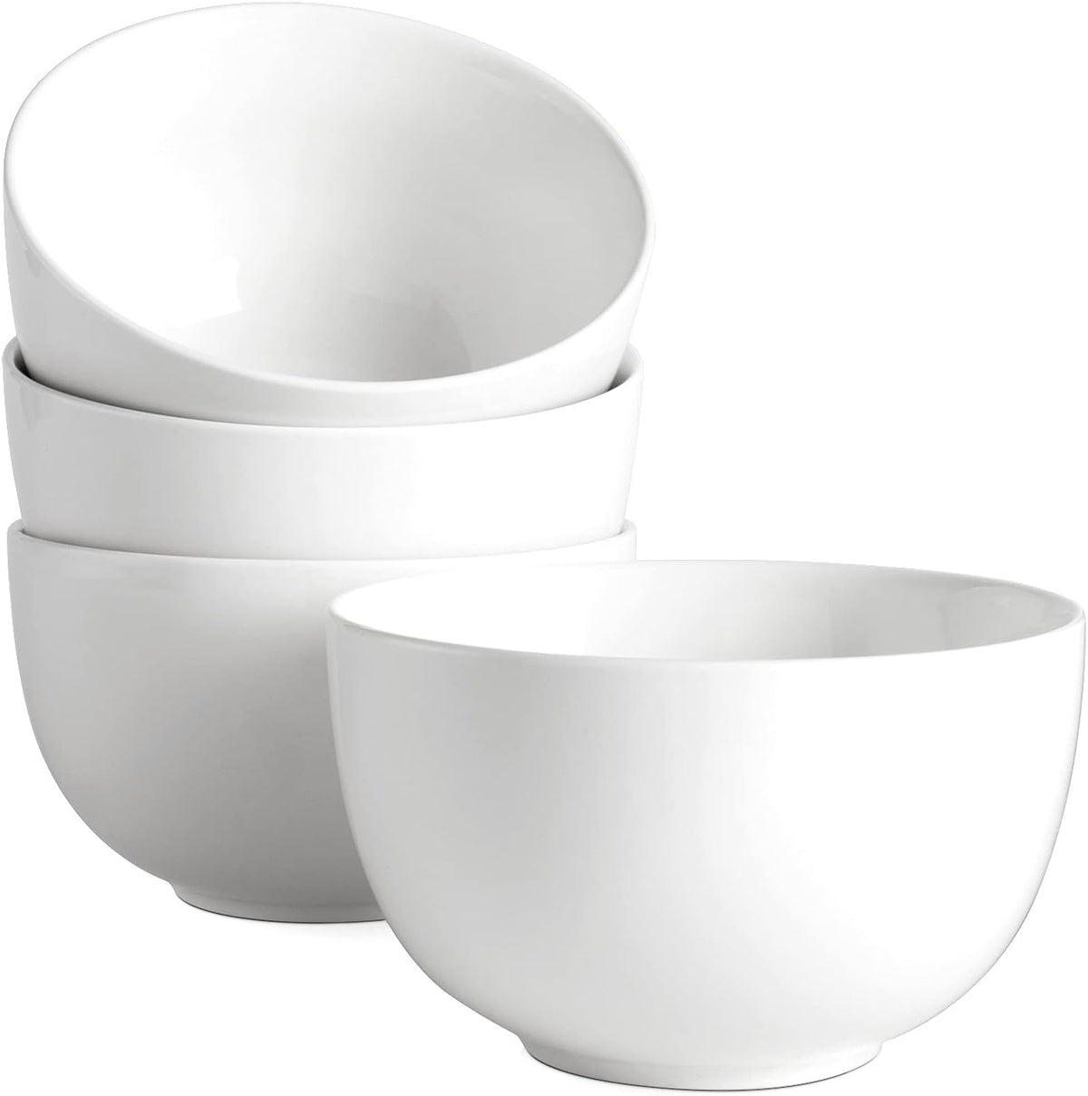 DOWAN Deep Bowls, 30oz Large Soup Bowls, Ceramic Cereal Bowls Set of 4