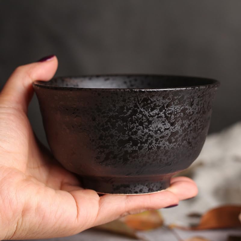 ULTECHNOVO 2 Pack Ceramic Rice Bowls 11.5 Oz Asian Noodle Bowls for Soup Salad Rice Food Storage 4.52 X 4.52 X 2.24 in Kitchen Tableware for Home Dining