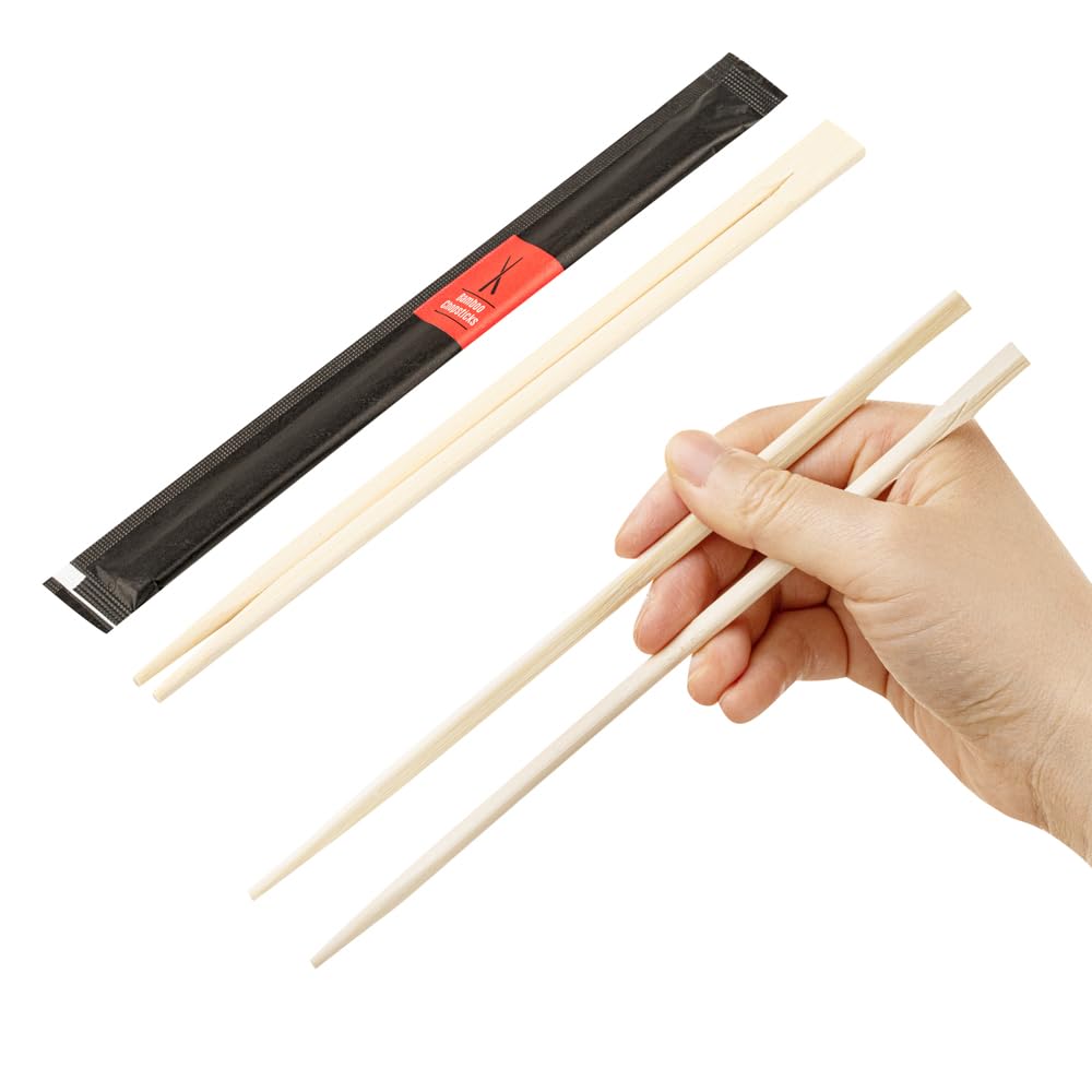 Restaurantware 9.5 Inch Bamboo Chopsticks - 1000 Count - Bambuddha Chinese Chopsticks, Disposable, Non-Slip, with Paper Band - Durable Sushi Chopsticks for Kitchen, Restaurant