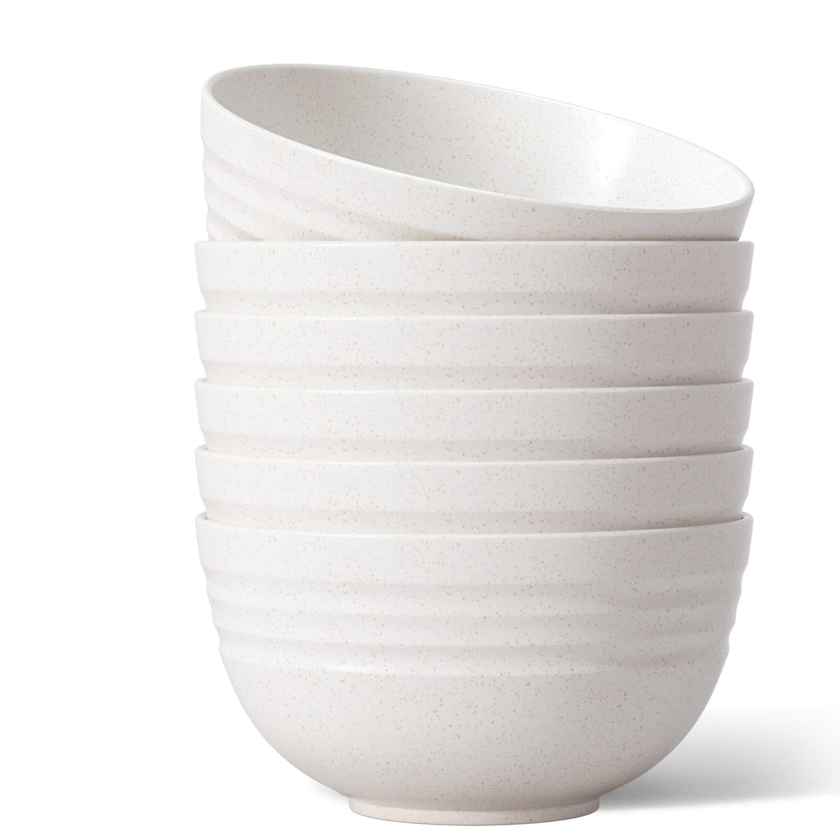 Homestockplus Unbreakable Cereal Bowls 25 OZ Microwave and Dishwasher Safe BPA-Free Bowl Dessert Bowls for Serving Soup, Oatmeal, Pasta and Salad [Set of 6]