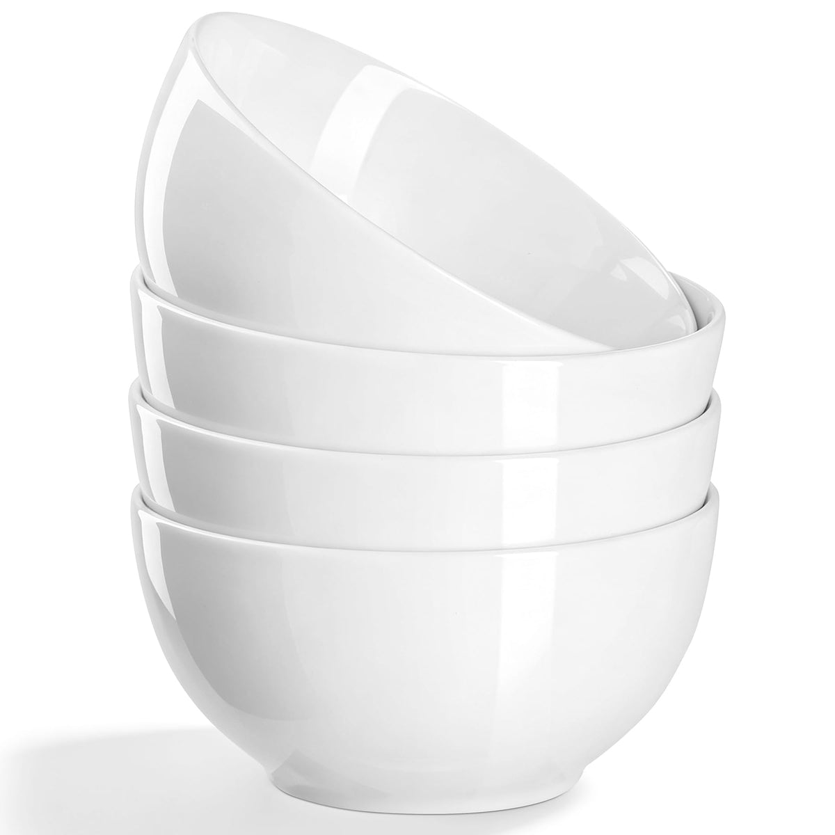 10 OZ White Ceramic Soup Bowls of 6, Small Cereal Bowls for Kitchen