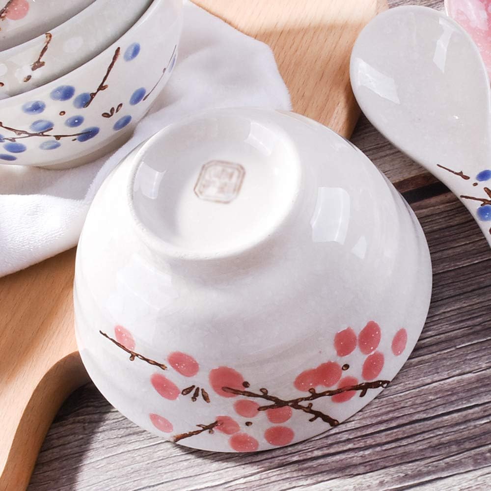 Japanese Rice Bowl Set of 4, 4.5 Inch