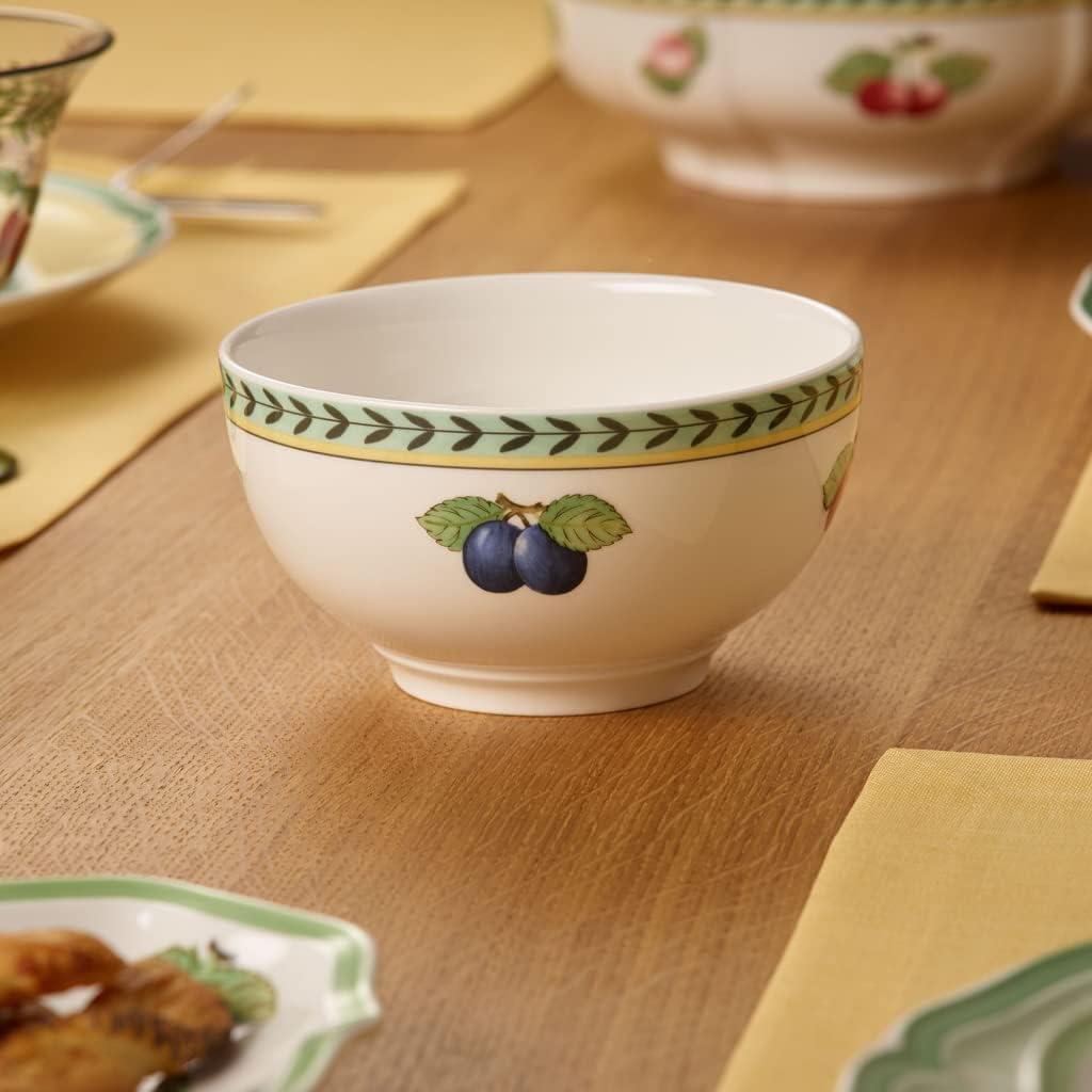 Villeroy & Boch French Garden Fleurence Collection Rice Bowl, Premium Porcelain, Made in Germany, 5.5 x 3 in, 16 oz Capacity, White/Multicolored