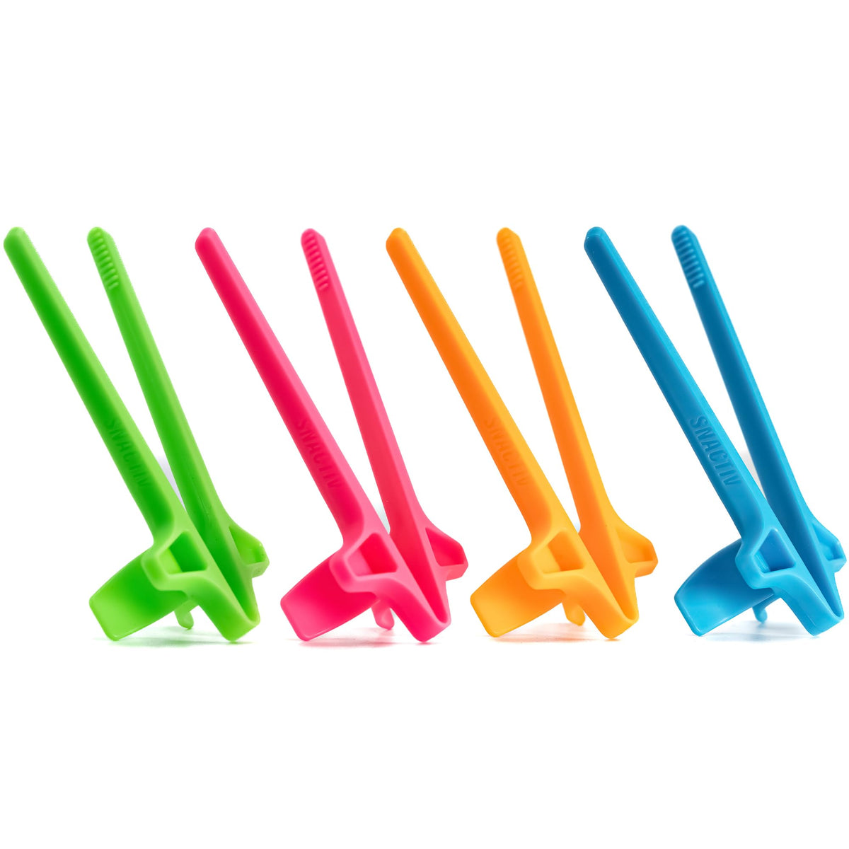 SNACTIV LITE Finger Chopsticks for Gamers 4PC Bundle - As Seen on Shark Tank! The Official Snacking Tool of the Future - Enjoy Snacks and Chips with Ease - Innovative Gaming Snacking Solution