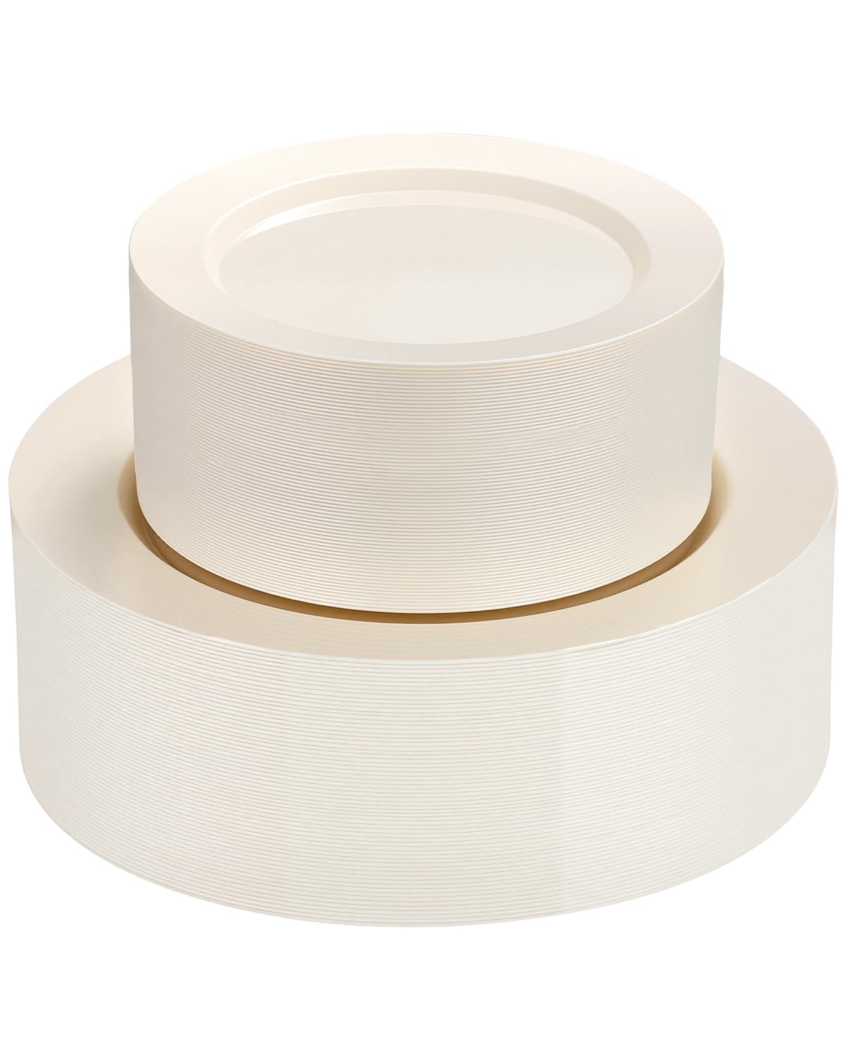 Goodluck 200PCS Gold Plastic Plates, Heavy Duty Disposable Gold Plates