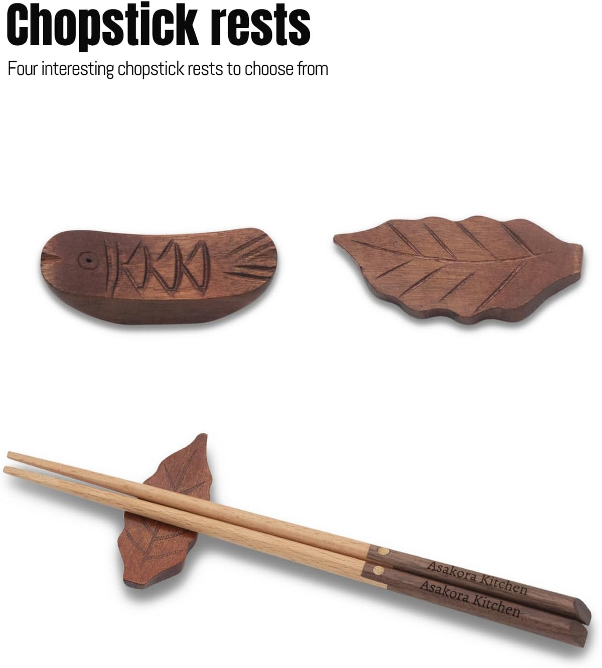 Custom Wooden Chopsticks, Engraved With Personalized Names, Japanese-Inspired Two-Tone Walnut & Beech Wood Chop Sticks Set for Asian-Themed Weddings, Housewarmings, Birthday Party Favors and Gifts