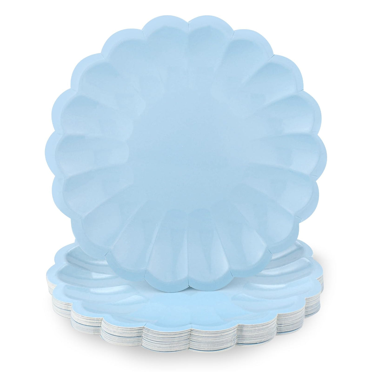 NatNarr 30 Pcs Ivory Paper Plates 9.5 In Scalloped Party Plates Disposable