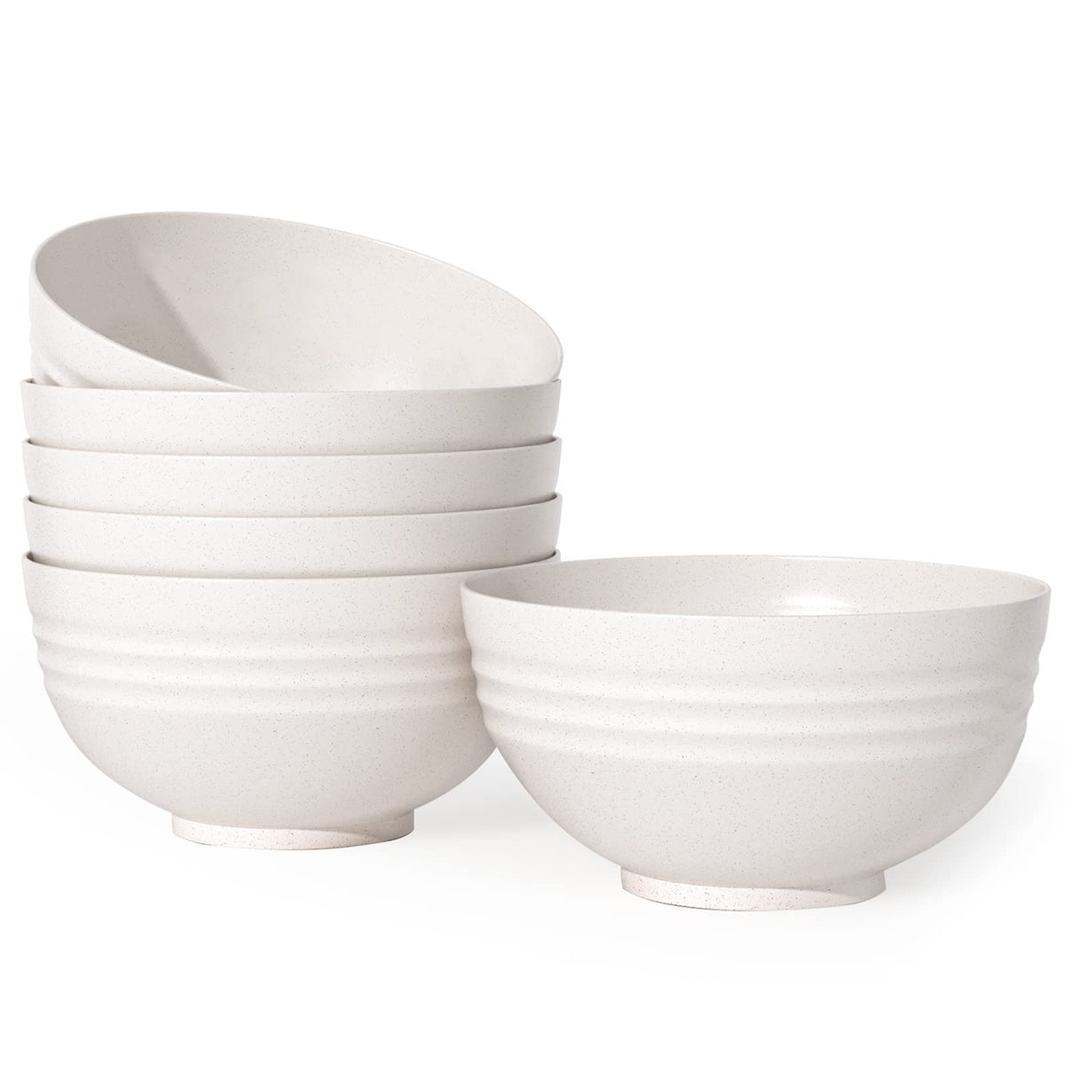 Homestockplus Unbreakable Cereal Bowls 25 OZ Microwave and Dishwasher Safe BPA-Free Bowl Dessert Bowls for Serving Soup, Oatmeal, Pasta and Salad [Set of 6]