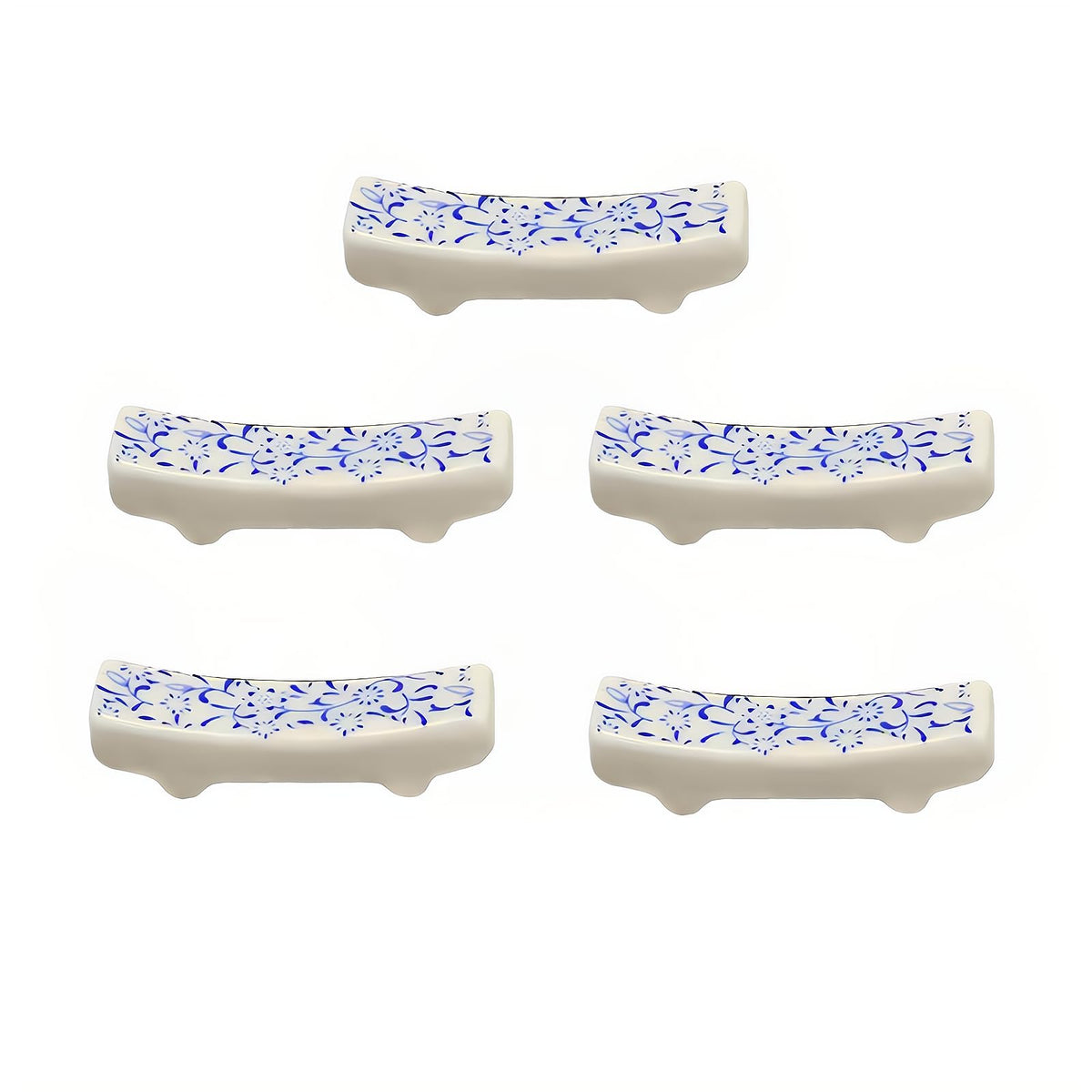 Ceramic Chopsticks 5 Pairs,Pink Peonie,Reusable Porcelain Chop Sticks
