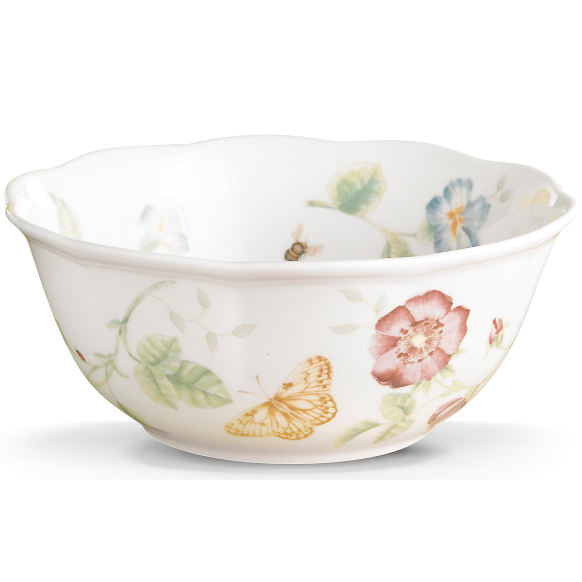 Lenox Butterfly Meadow Porcelain 16oz Rice Bowl Set for 4 (4-Piece)