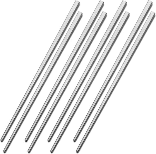 Studio Nova 18/10 Stainless Steel Chopsticks Set of 4 Pairs