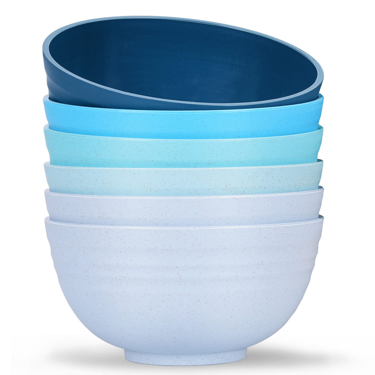 Homestockplus Unbreakable Cereal Bowls 25 OZ Microwave and Dishwasher Safe BPA-Free Bowl Dessert Bowls for Serving Soup, Oatmeal, Pasta and Salad [Set of 6]