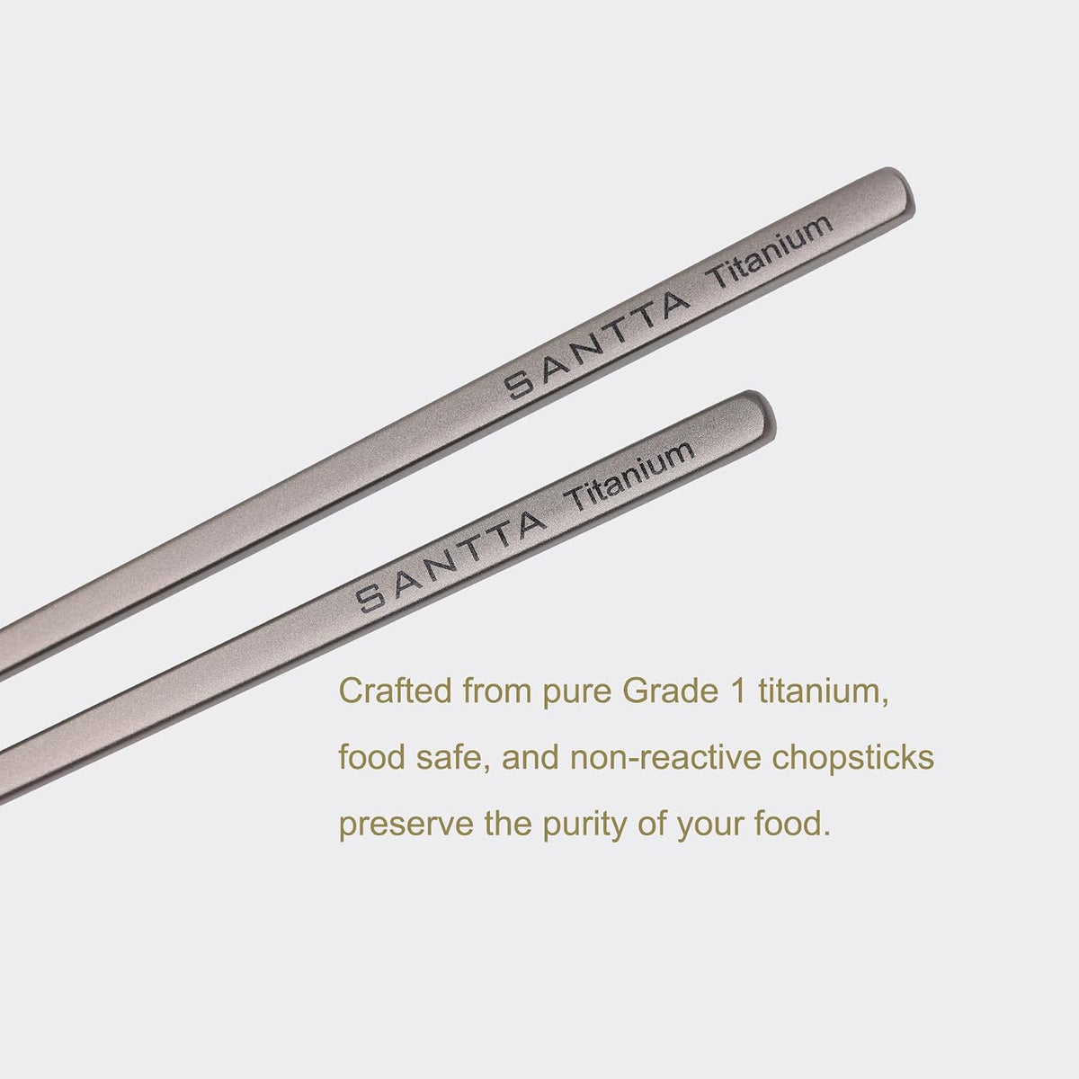 SANTTA Titanium Chopsticks with Portable Carrying Case