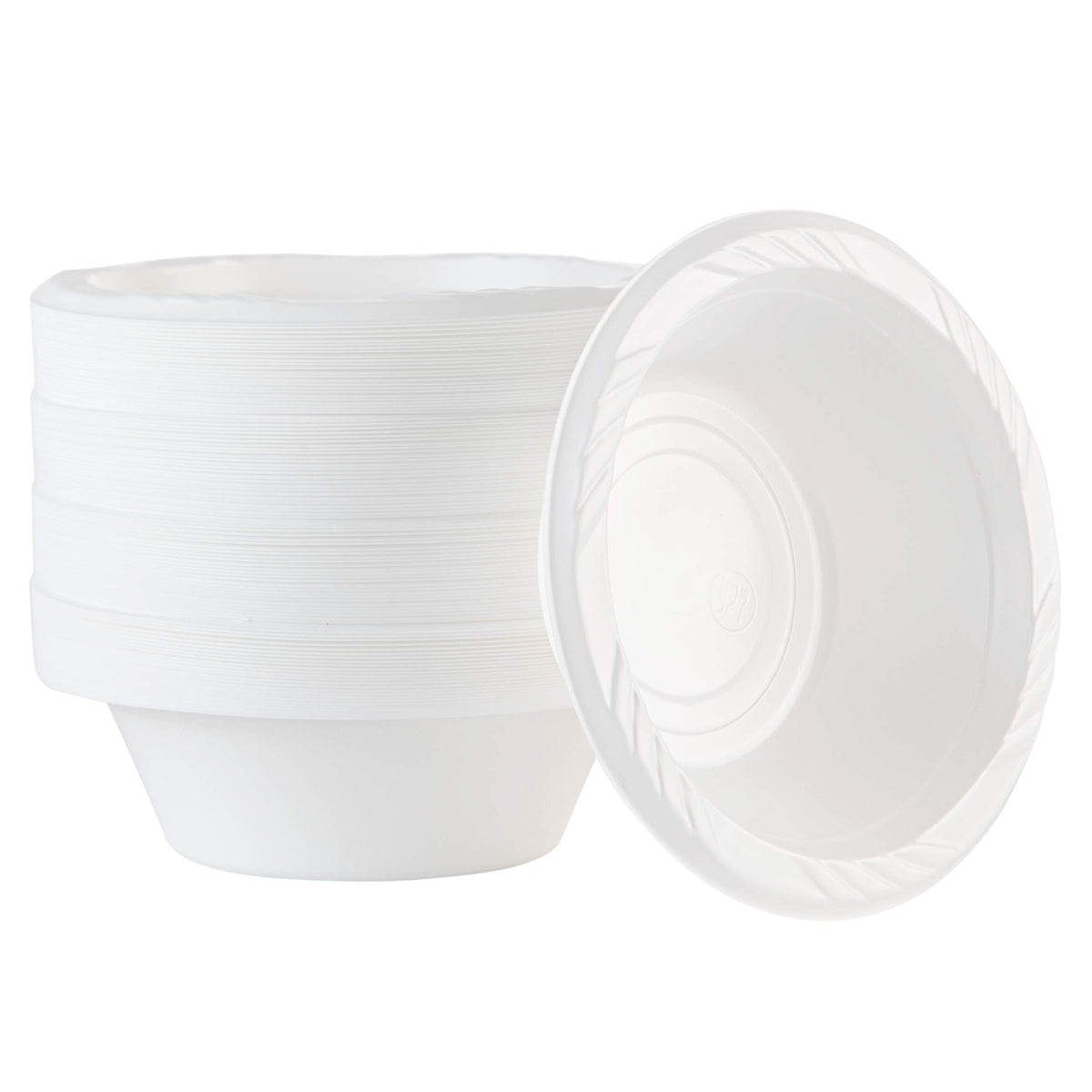 400 Count Disposable 6 Inch White Plastic Dessert Plates