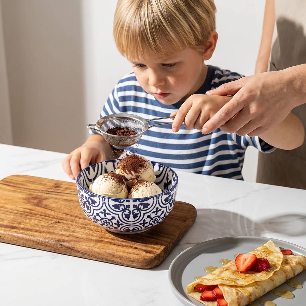Soup Bowls, 28 Ounce Ceramic Cereal Bowls Set of 6
