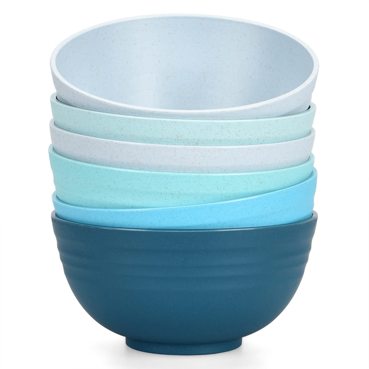 Homestockplus Unbreakable Cereal Bowls 25 OZ Microwave and Dishwasher Safe BPA-Free Bowl Dessert Bowls for Serving Soup, Oatmeal, Pasta and Salad [Set of 6]