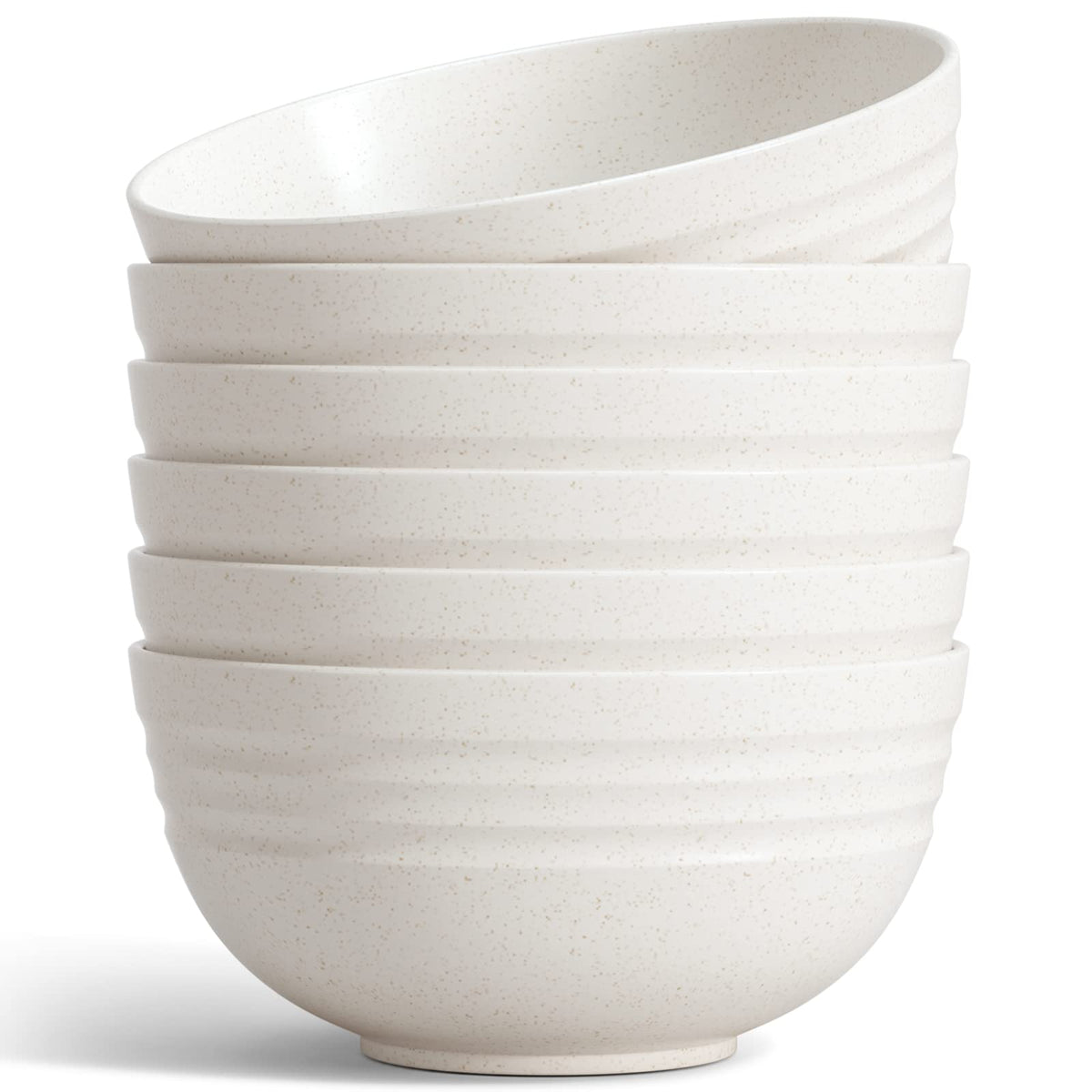 Homestockplus Unbreakable Cereal Bowls 25 OZ Microwave and Dishwasher Safe BPA-Free Bowl Dessert Bowls for Serving Soup, Oatmeal, Pasta and Salad [Set of 6]
