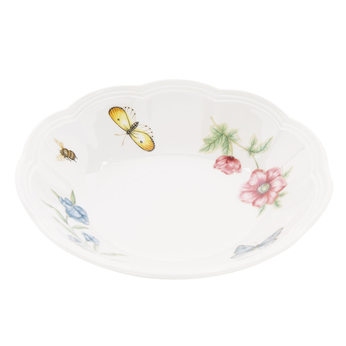 Lenox Butterfly Meadow Porcelain 16oz Rice Bowl Set for 4 (4-Piece)