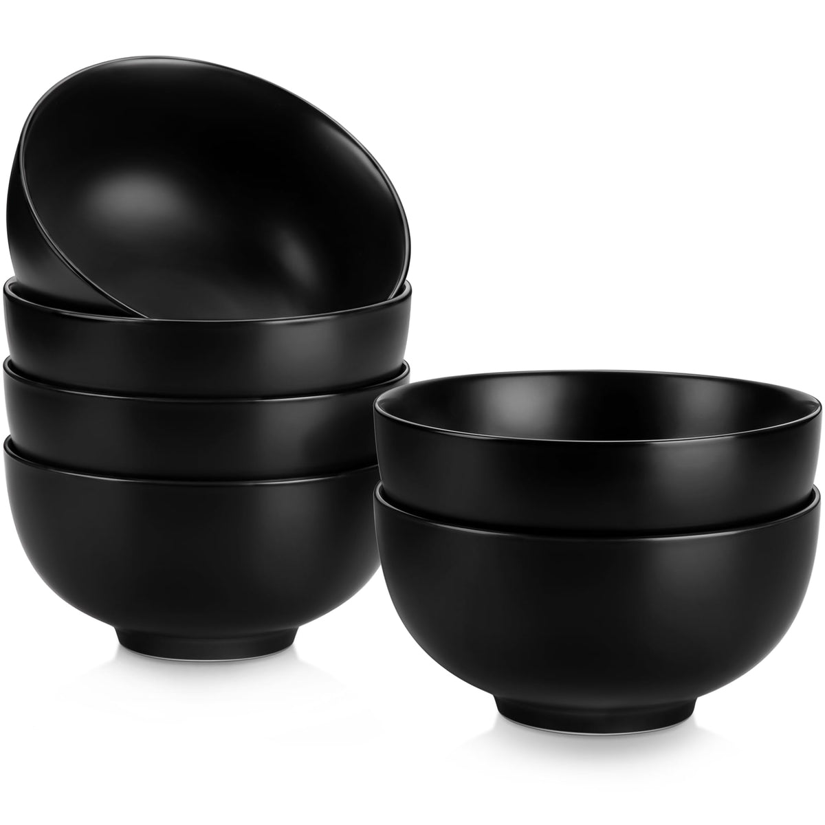 MALACASA 10 Oz Small Ceramic Bowls Set of 8, White Bowls for Ice Cream