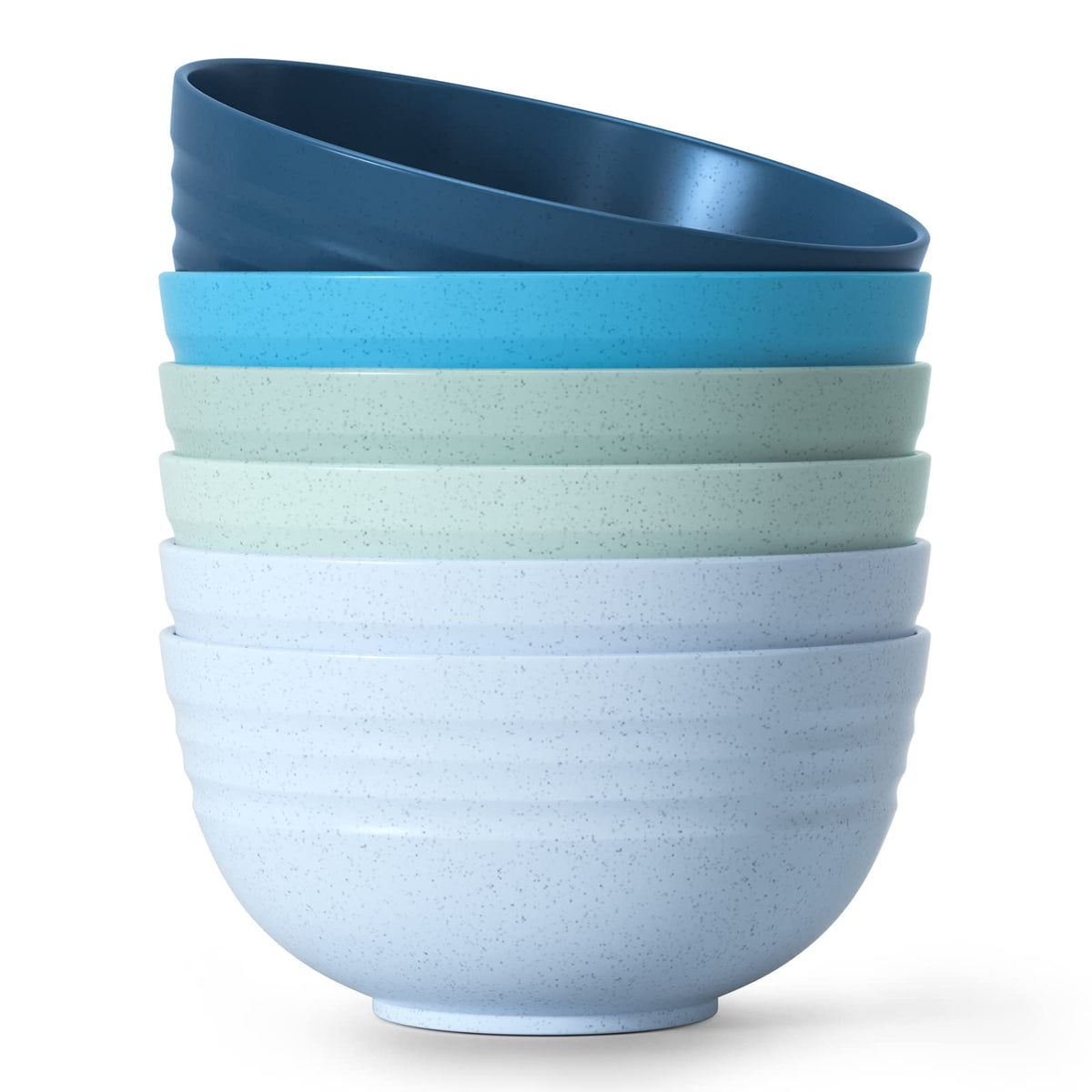 Homestockplus Unbreakable Cereal Bowls 25 OZ Microwave and Dishwasher Safe BPA-Free Bowl Dessert Bowls for Serving Soup, Oatmeal, Pasta and Salad [Set of 6]