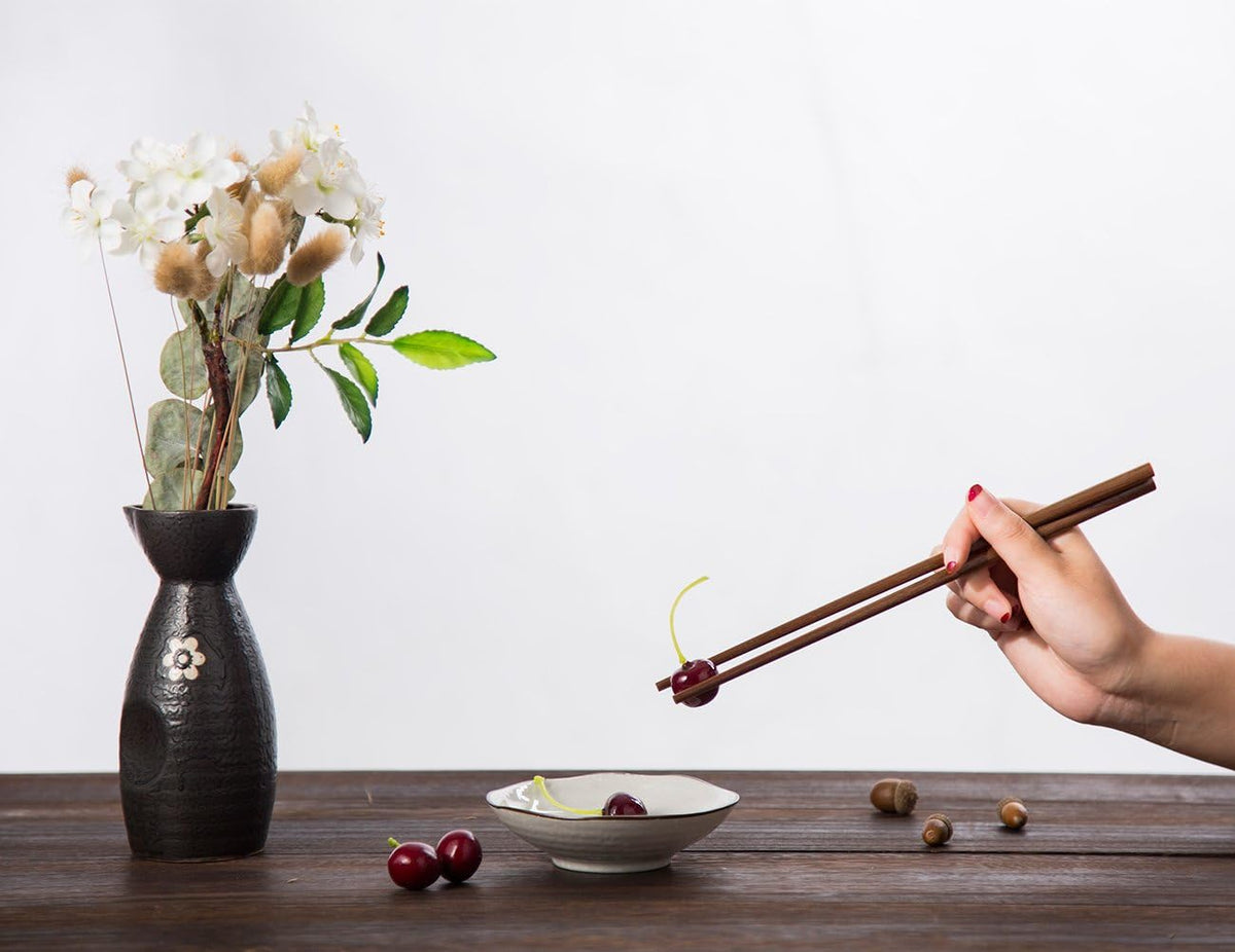 Wooden Chopsticks Reusable Dishwasher Safe Iron Wood 10 Pairs