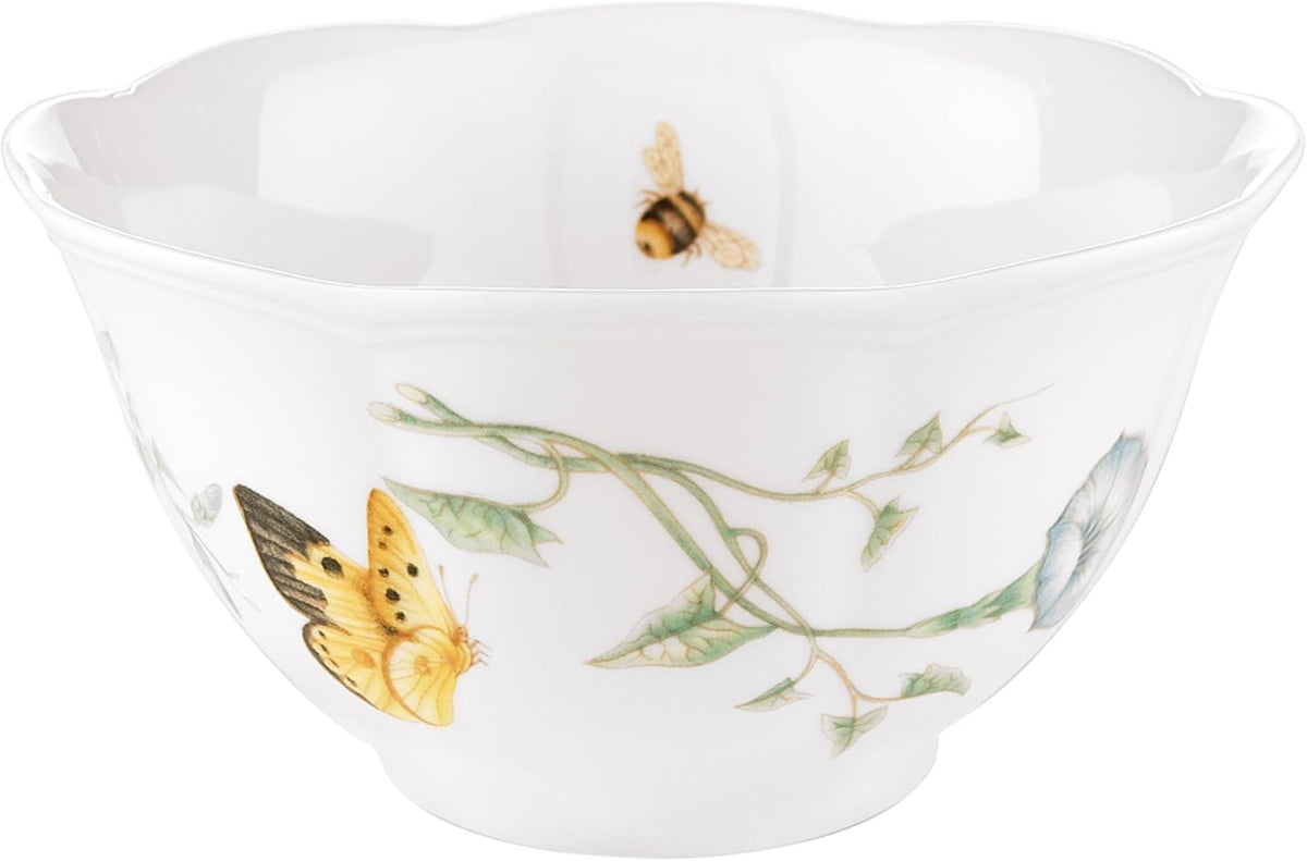 Lenox Butterfly Meadow Porcelain 16oz Rice Bowl Set for 4 (4-Piece)