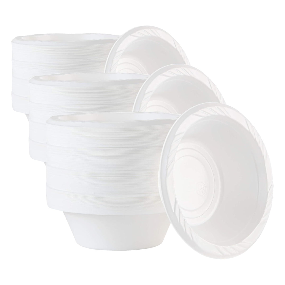 400 Count Disposable 6 Inch White Plastic Dessert Plates