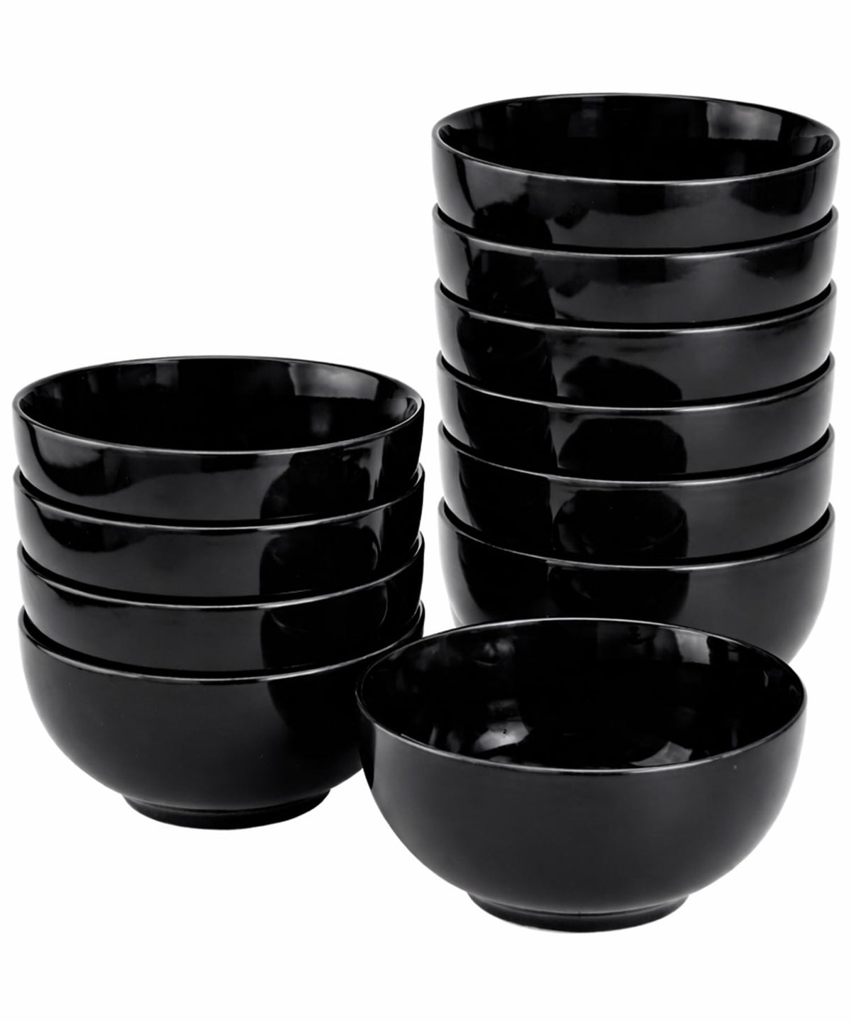 Brew To A Tea BTaT- Soup Bowls Set, 16 Ounces, Set of 12, Navy Blue, Porcelain Dishes for Soup, Rice, Salad, Noodle, Microwave, Oven, Freezer & Dishwasher Safe, Deep Cereal Bowls for Kitchen