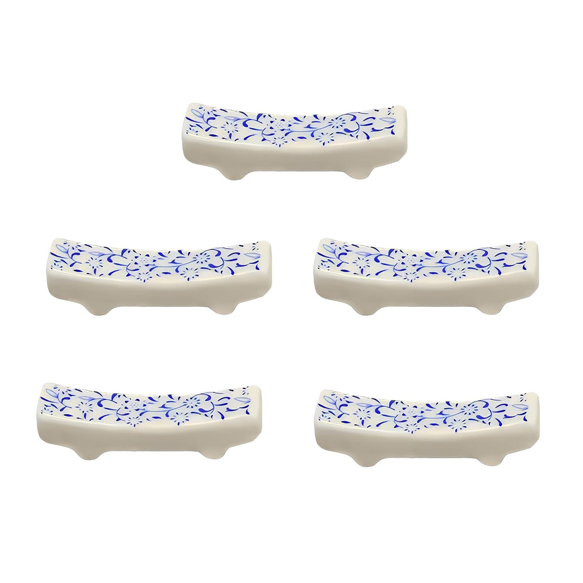 Ceramic Chopsticks Reusable,5 Pairs Porcelain Chop sticks,Red Fish,9.7''