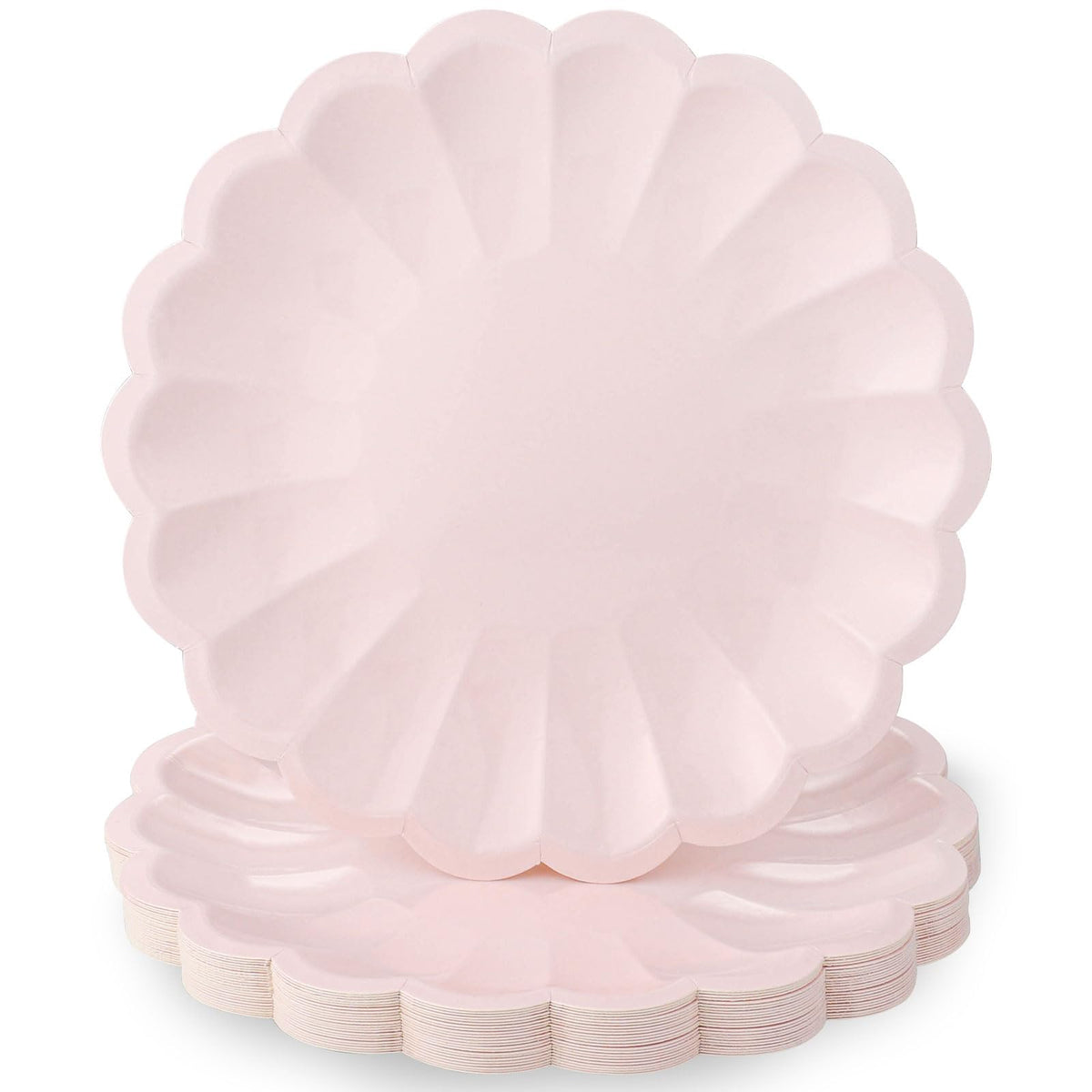 NatNarr 30 Pcs Ivory Paper Plates 9.5 In Scalloped Party Plates Disposable