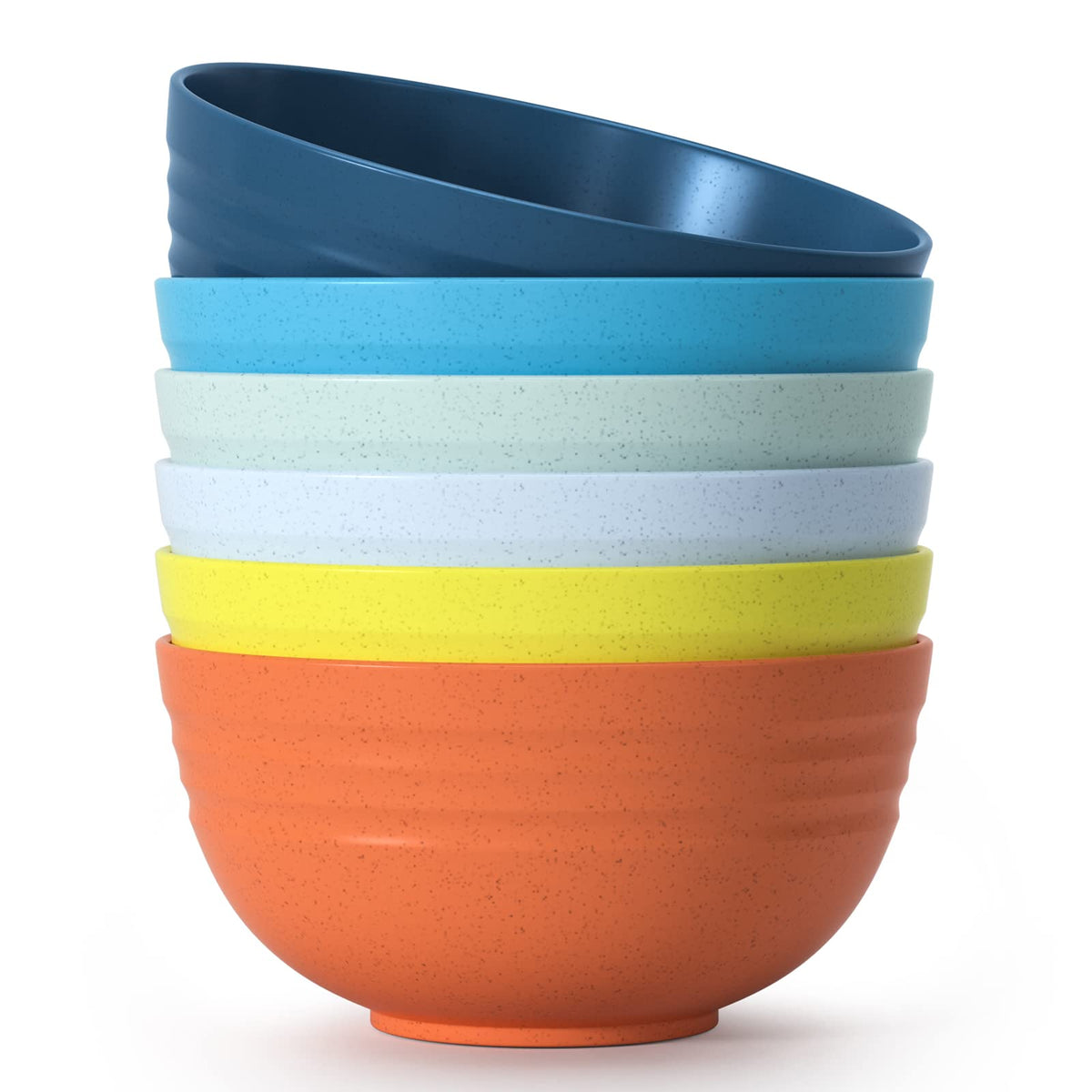 Homestockplus Unbreakable Cereal Bowls 25 OZ Microwave and Dishwasher Safe BPA-Free Bowl Dessert Bowls for Serving Soup, Oatmeal, Pasta and Salad [Set of 6]