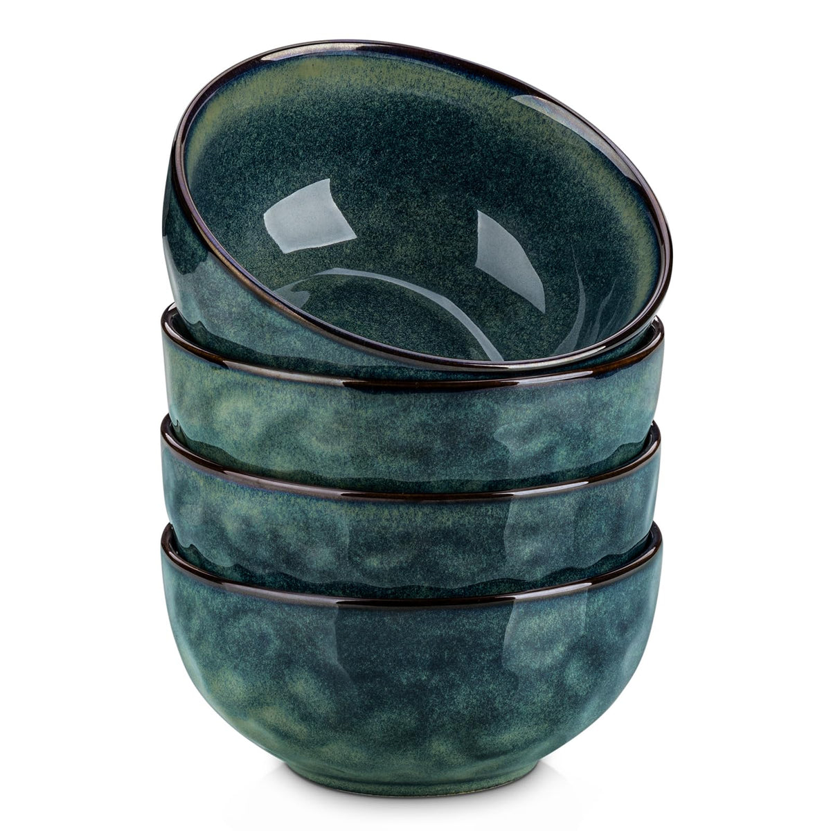 vancasso Starry 24oz Bowls for Soup, Ceramic Green bowls Set of 4