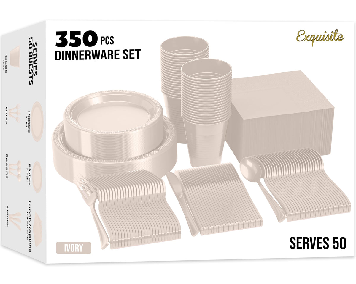 Exquisite 350 Pcs Pink Plates and Napkins Party Supplies Plate Sets
